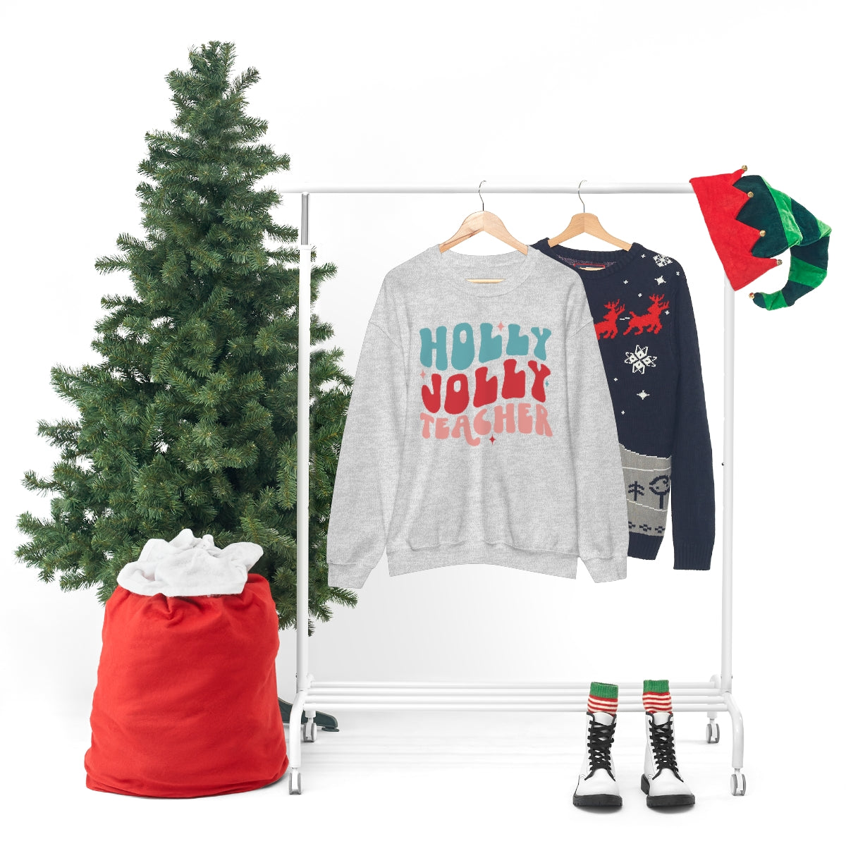 Holly Jolly Teacher - Crewneck Sweatshirt