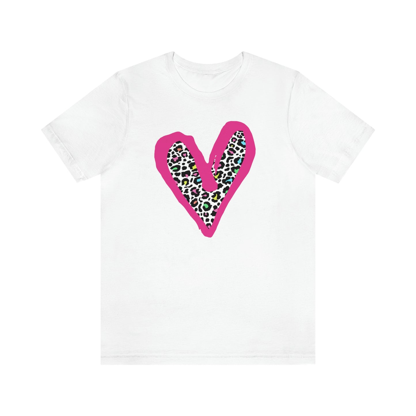 "Rainbow Leopard Heart" - Graphic Tee