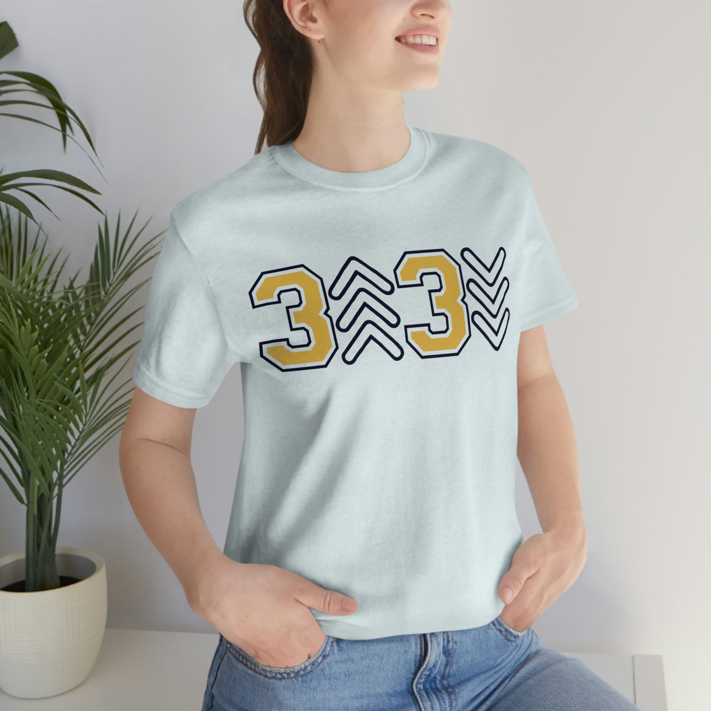 Three UP Three DOWN - Gold & Navy