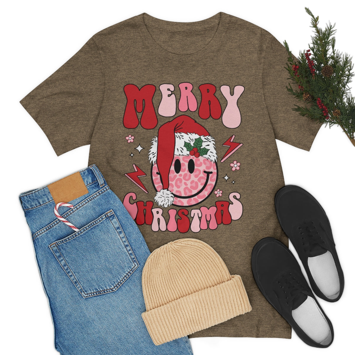 Smiley Santa Graphic Tee