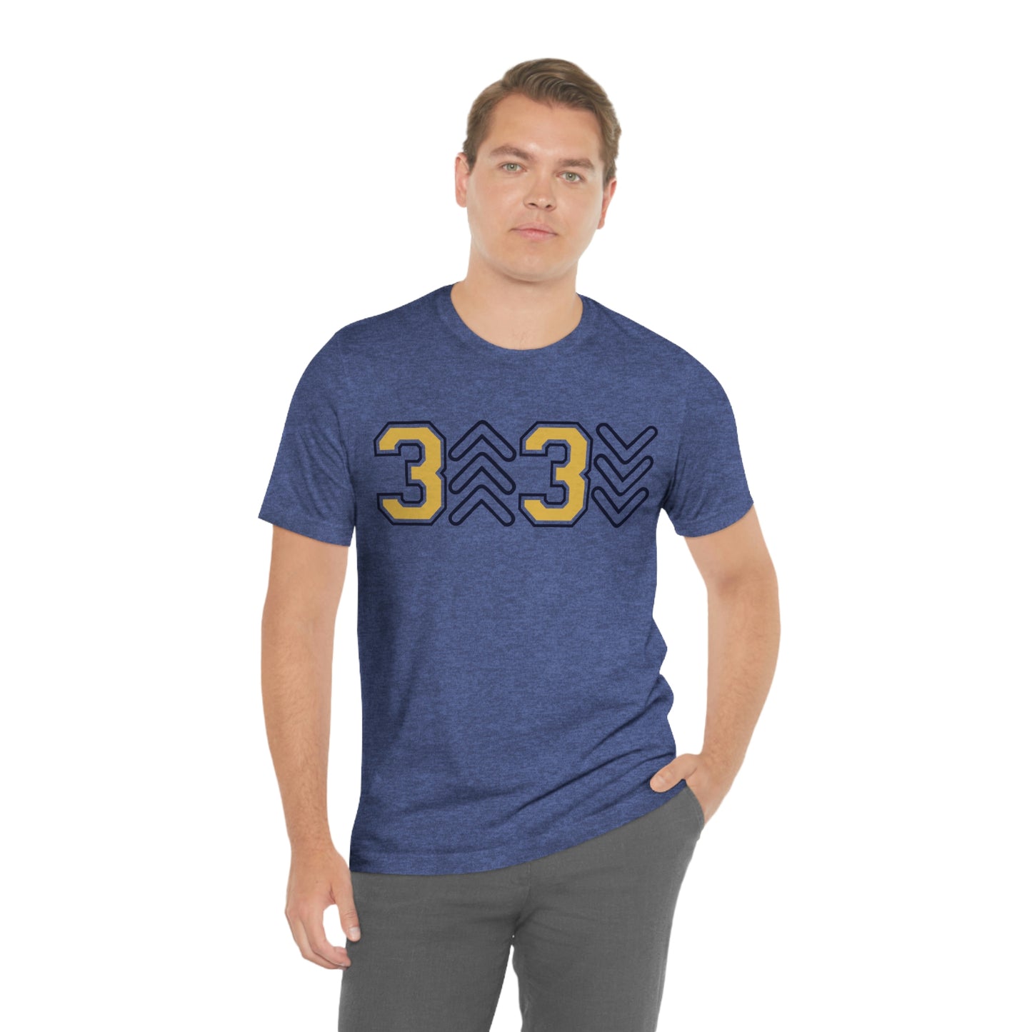 Three UP Three DOWN - Gold & Navy