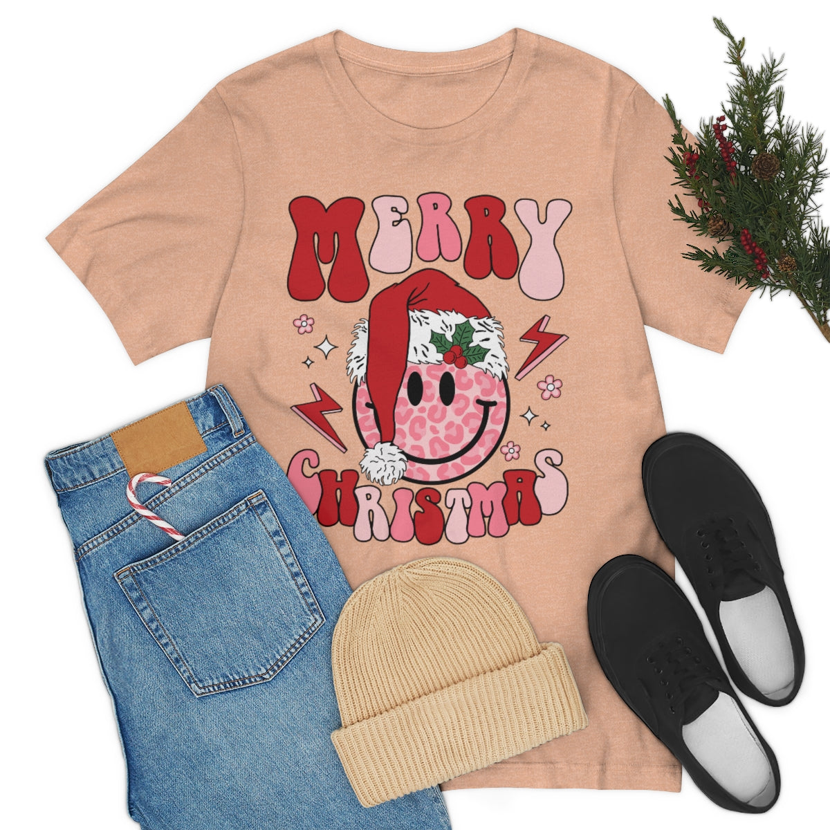 Smiley Santa Graphic Tee