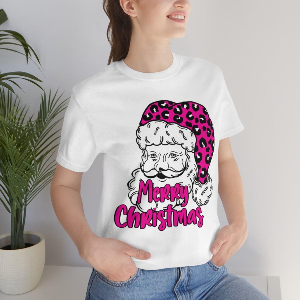 Sassy Pink Santa Graphic Tee