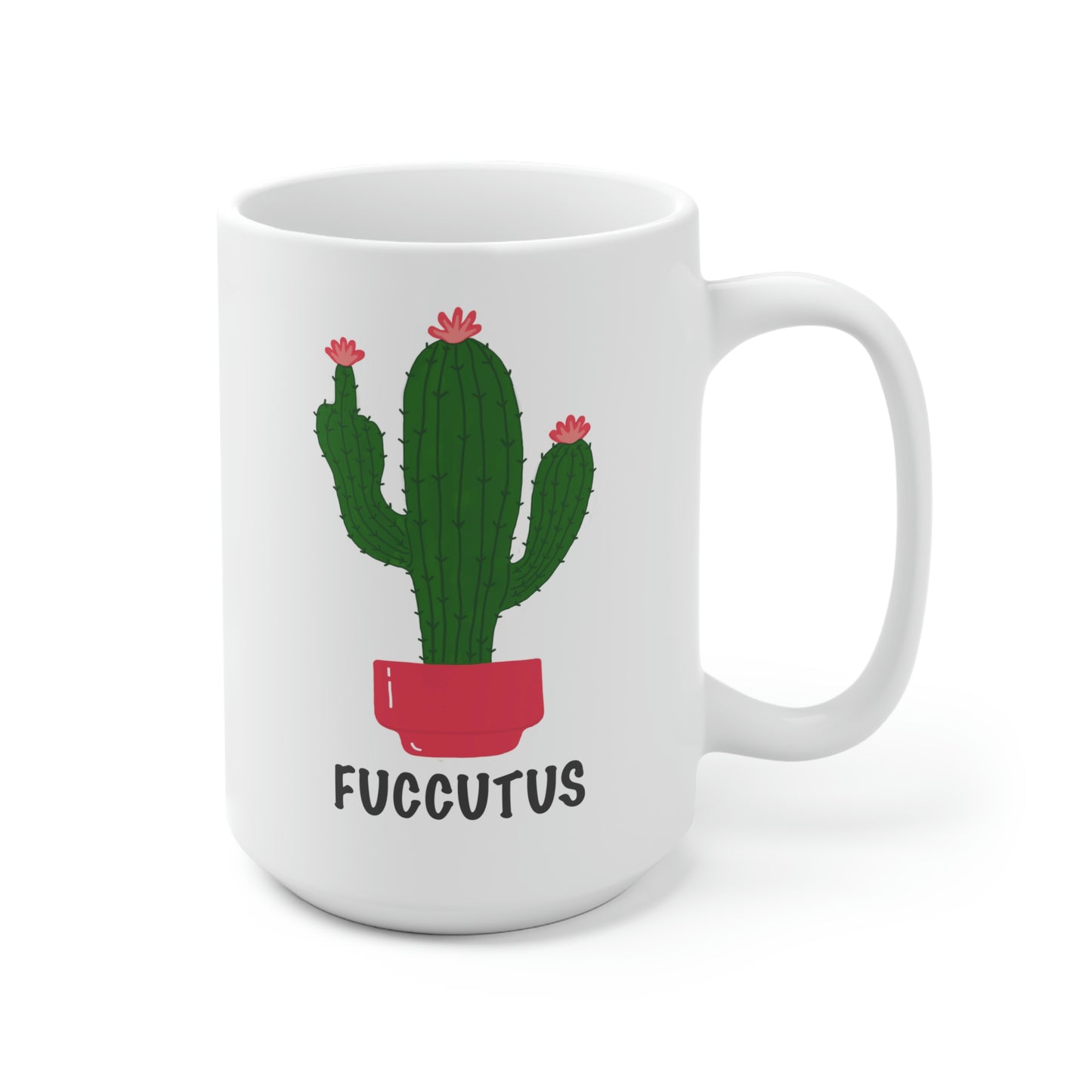 Fuccutus (Cactus with attitude) Ceramic Mug 15oz