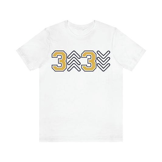 Three UP Three DOWN - Gold & Navy