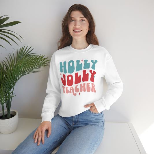 Holly Jolly Teacher - Crewneck Sweatshirt