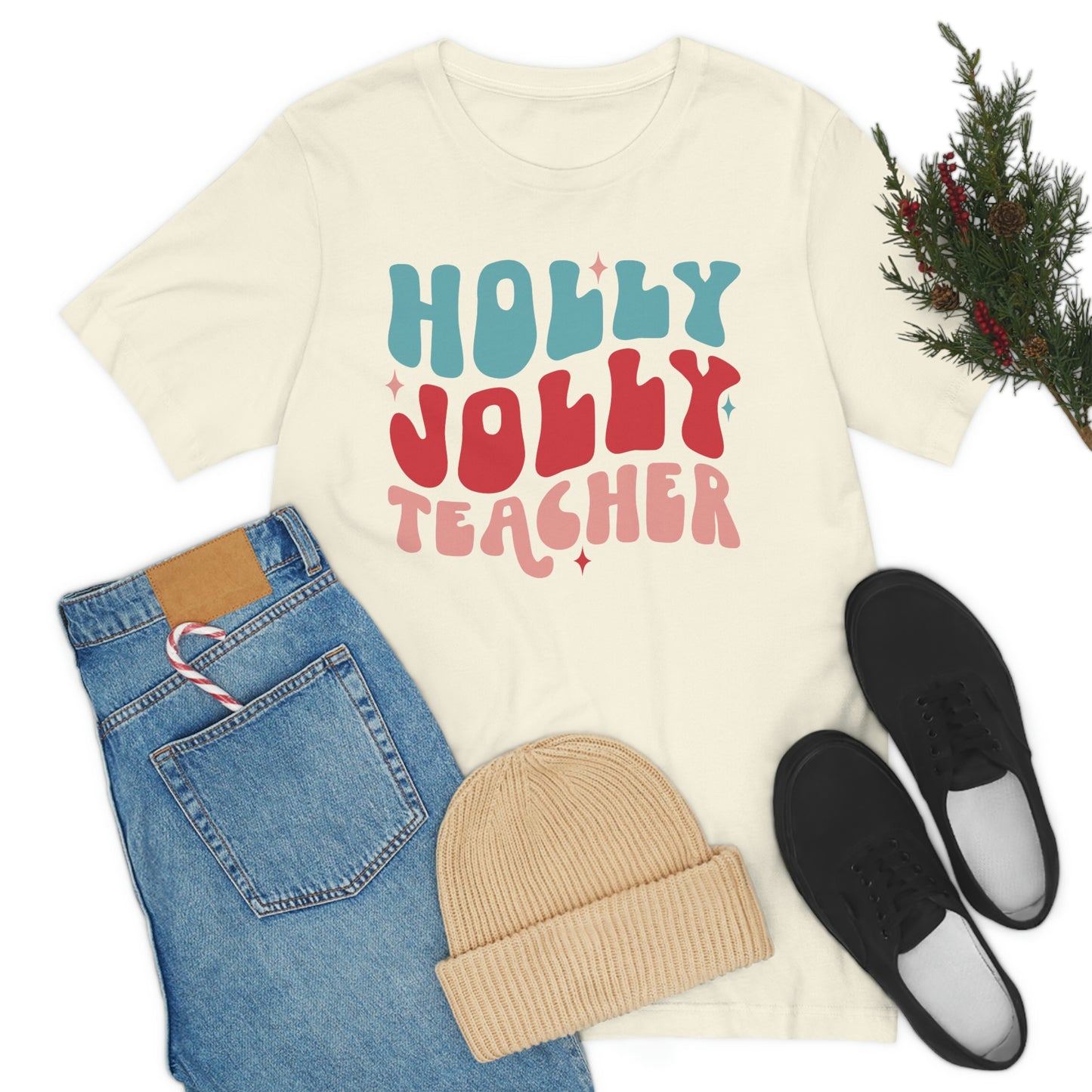 Holly Jolly Teacher - Graphic Tee