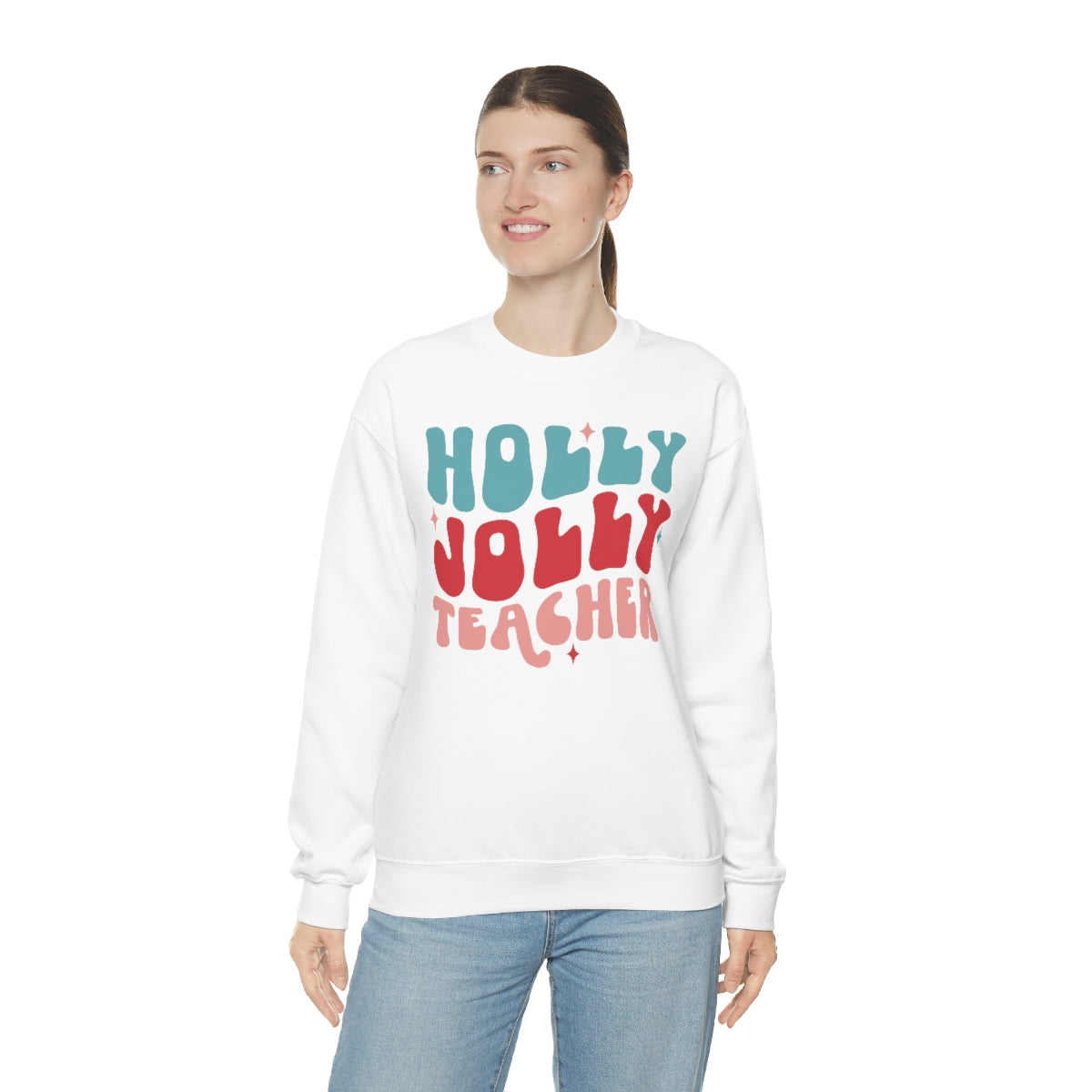 Holly Jolly Teacher - Crewneck Sweatshirt