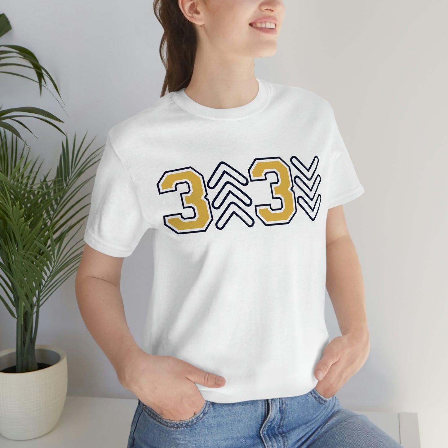 Three UP Three DOWN - Gold & Navy