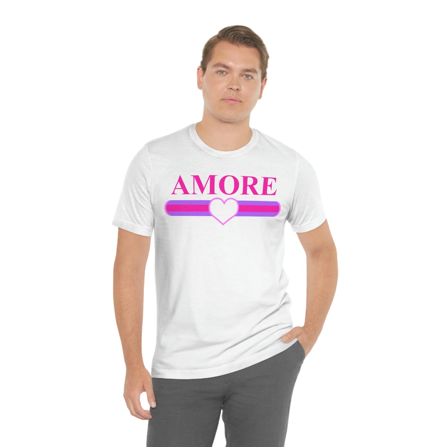 Amore Valentine's Day Graphic Tee - Hot Pink