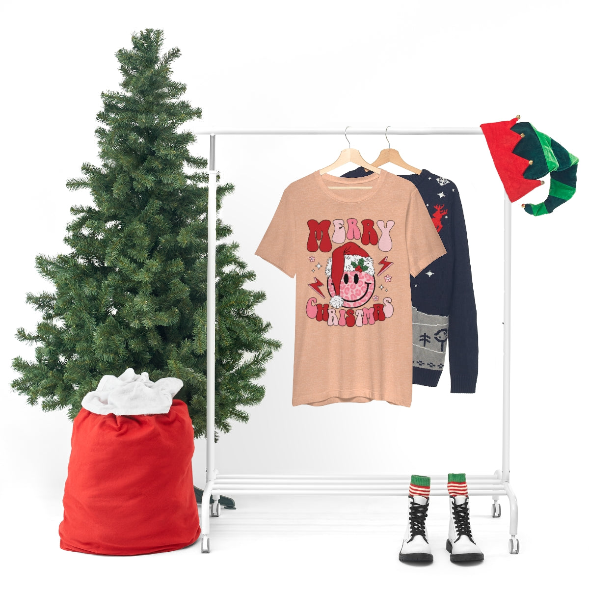 Smiley Santa Graphic Tee