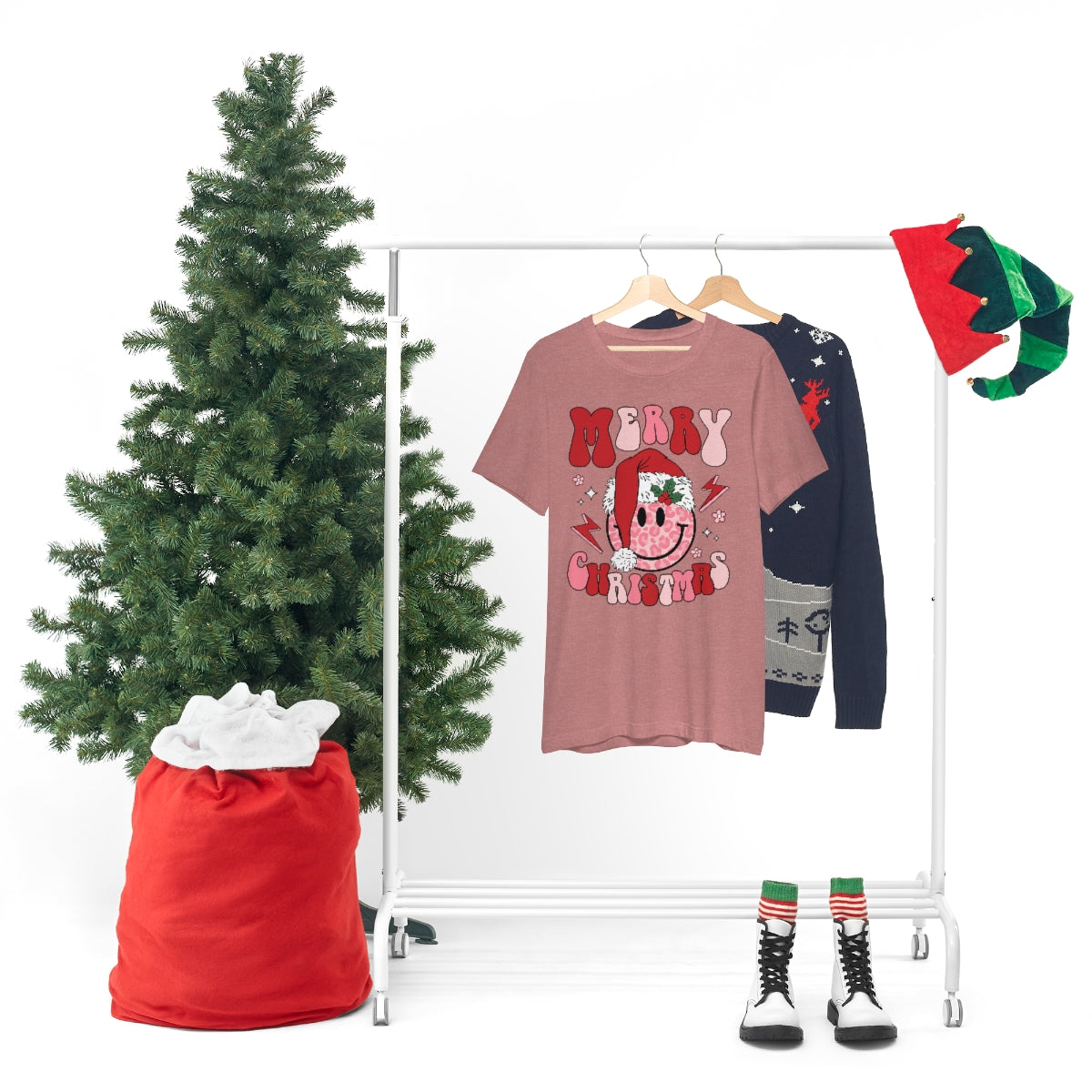 Smiley Santa Graphic Tee