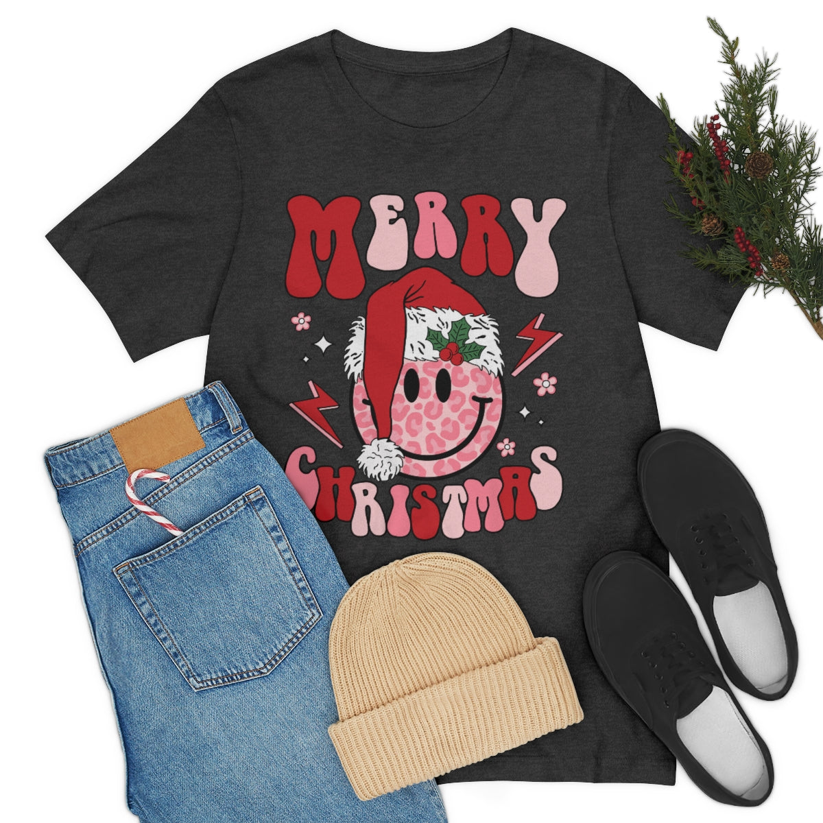 Smiley Santa Graphic Tee