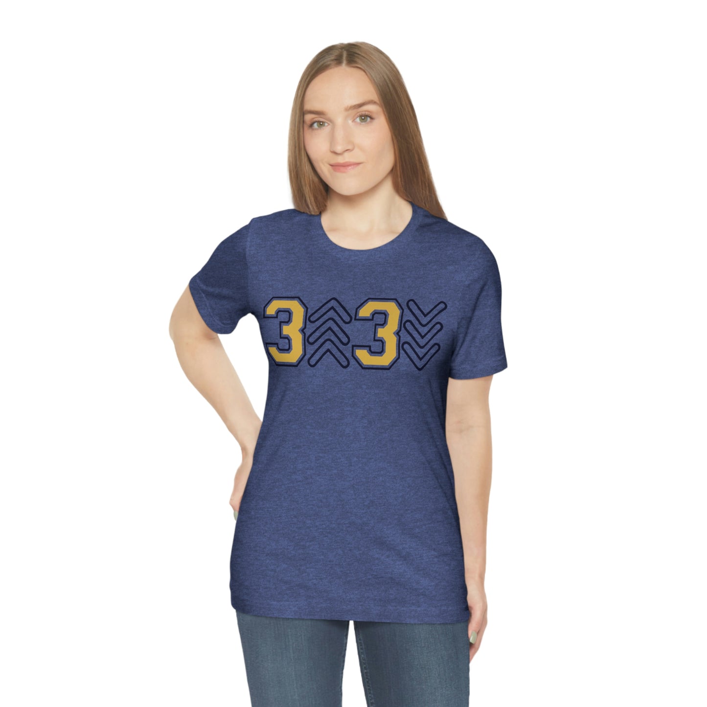 Three UP Three DOWN - Gold & Navy