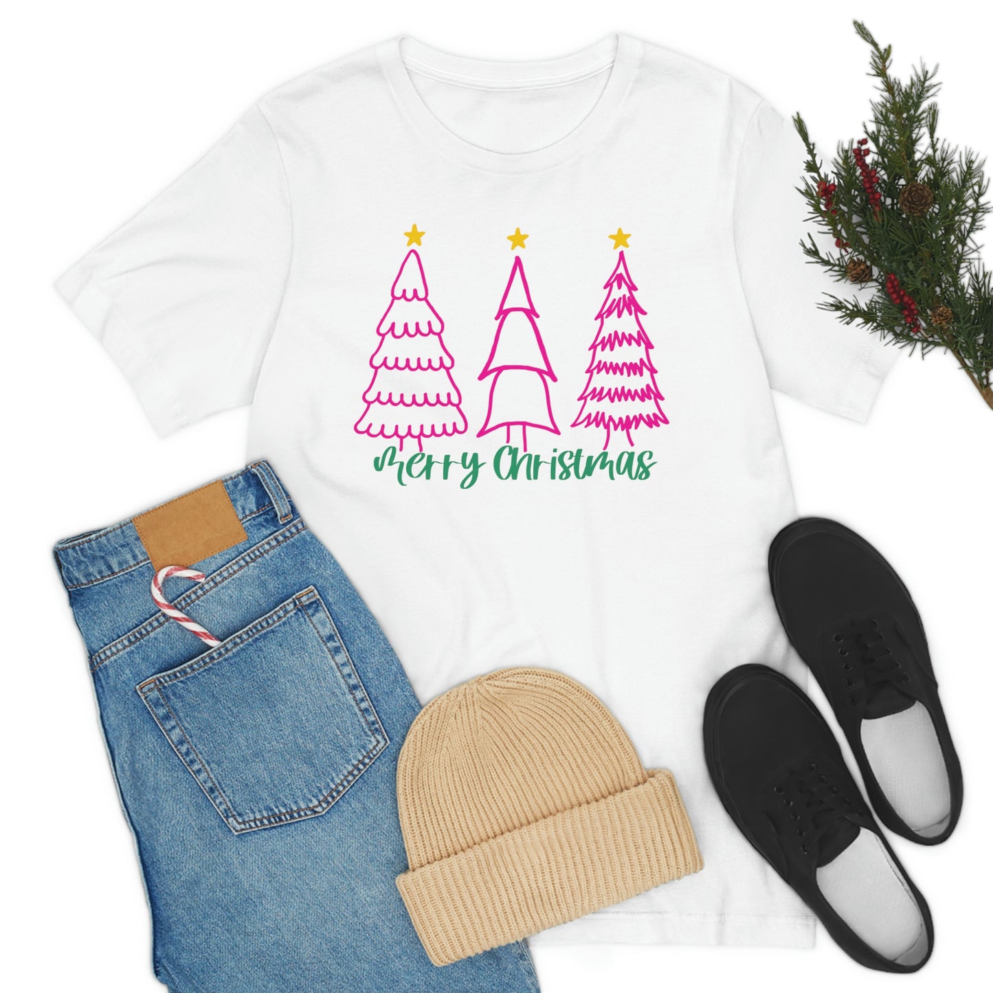 Pink Trees & Twinkle Stars Graphic Tee