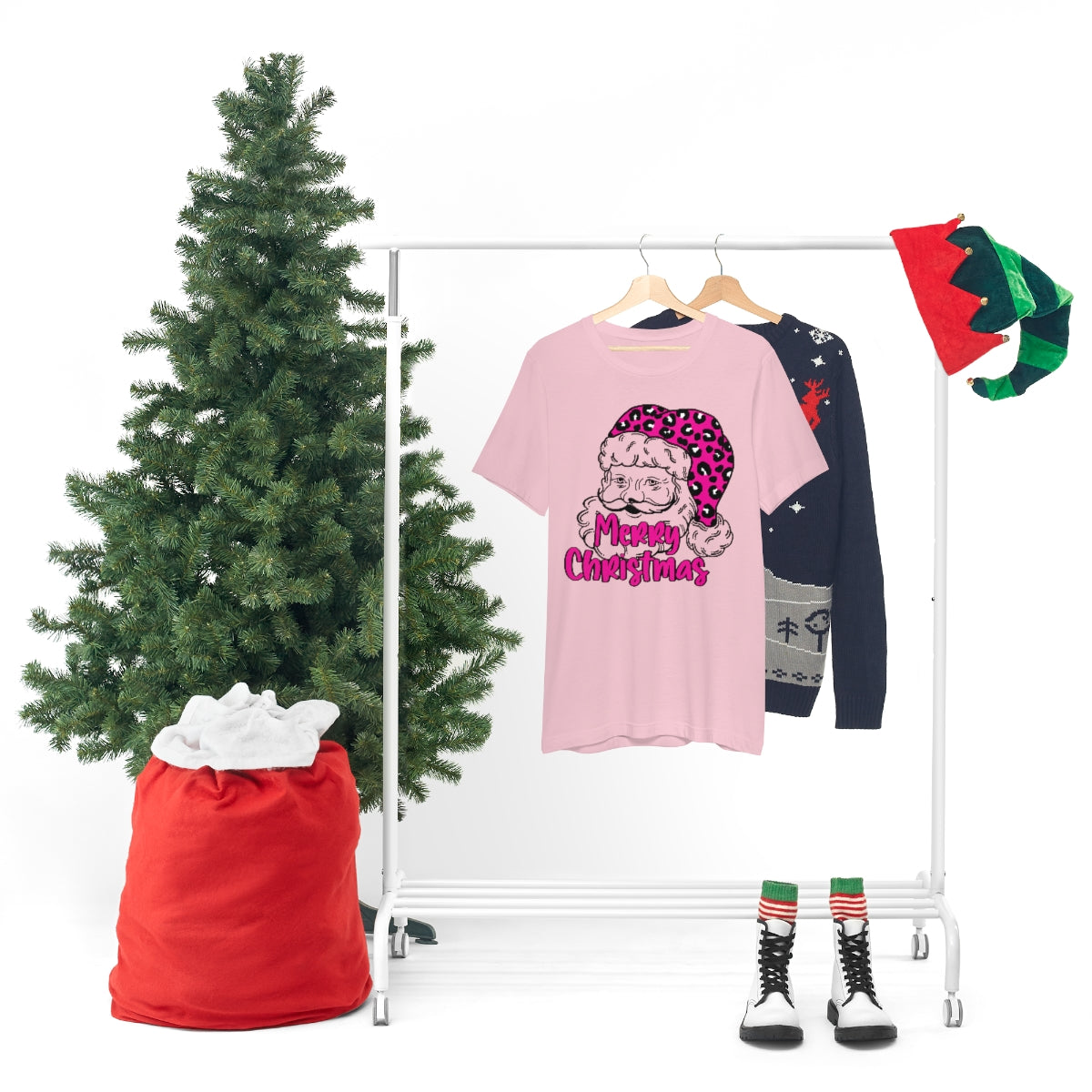 Sassy Pink Santa Graphic Tee