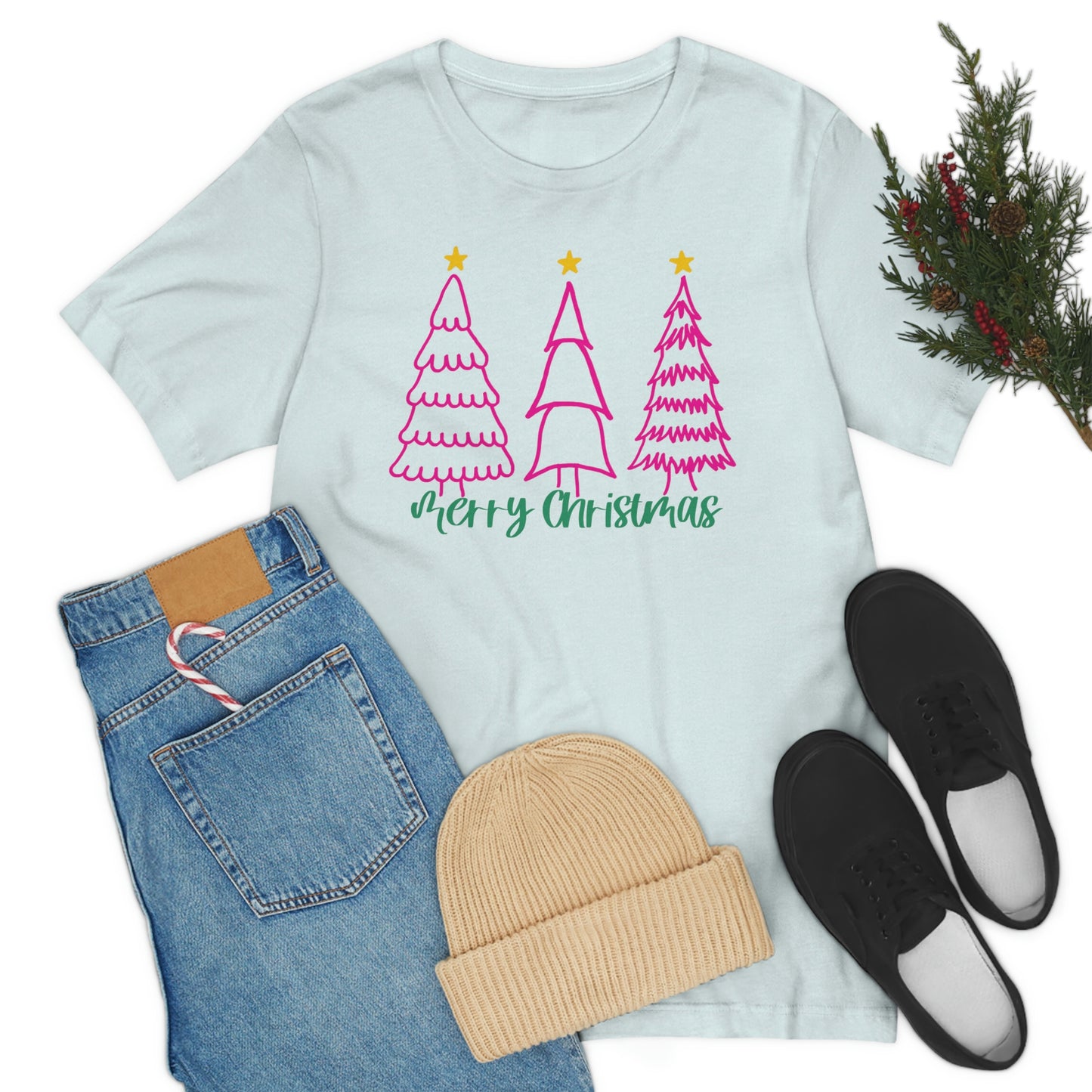 Pink Trees & Twinkle Stars Graphic Tee