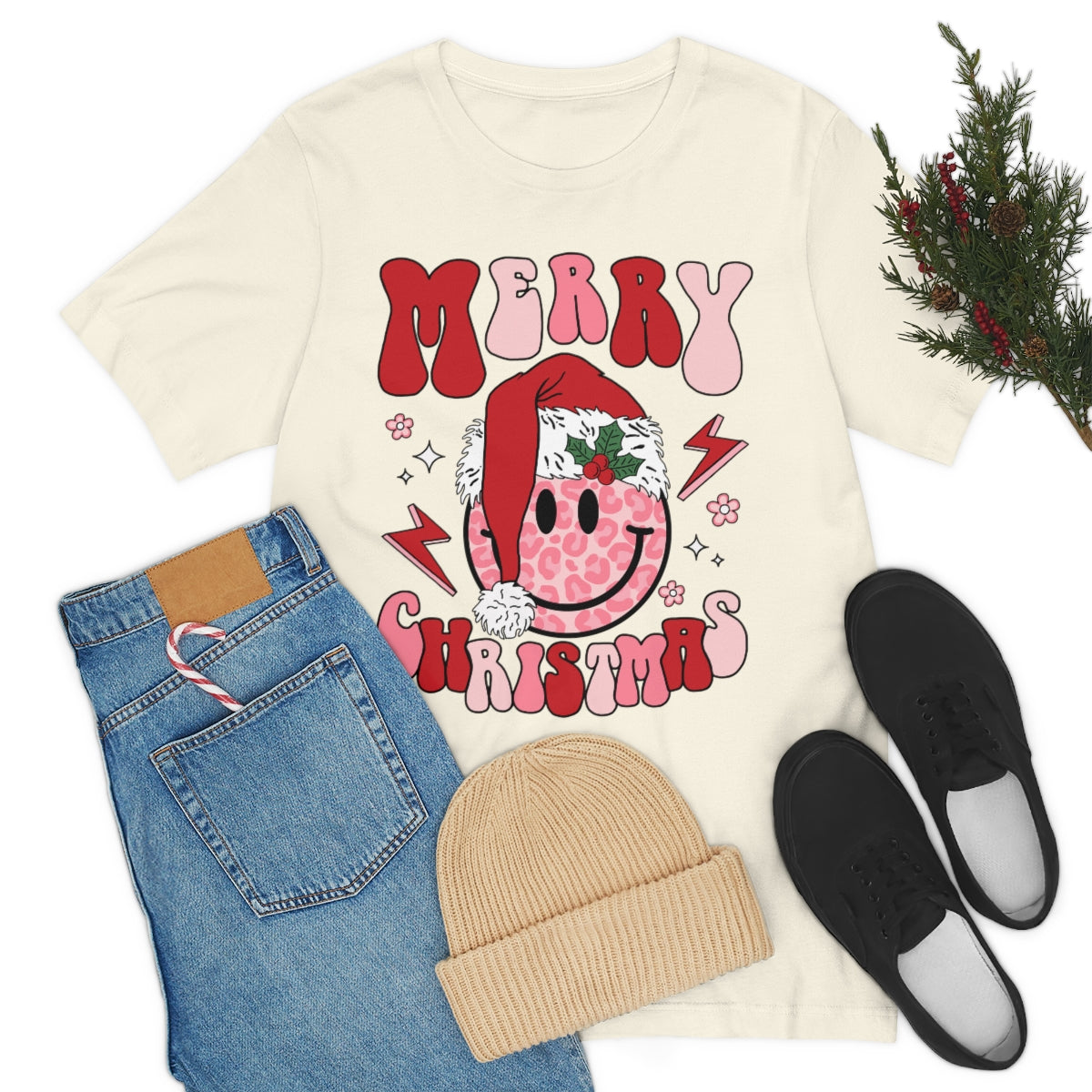 Smiley Santa Graphic Tee