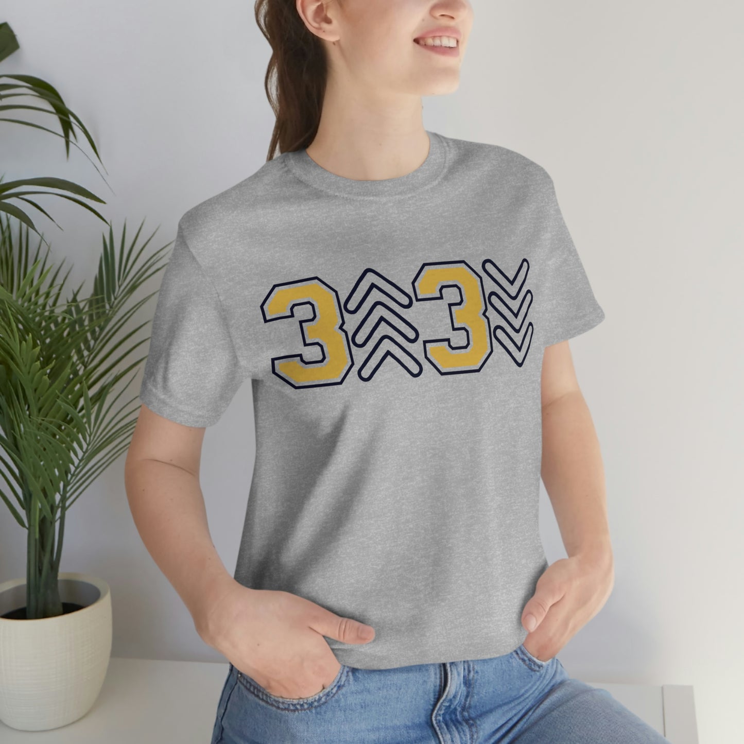 Three UP Three DOWN - Gold & Navy