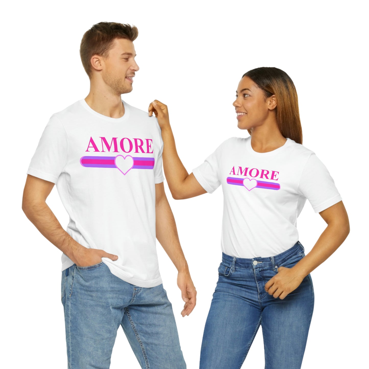 Amore Valentine's Day Graphic Tee - Hot Pink