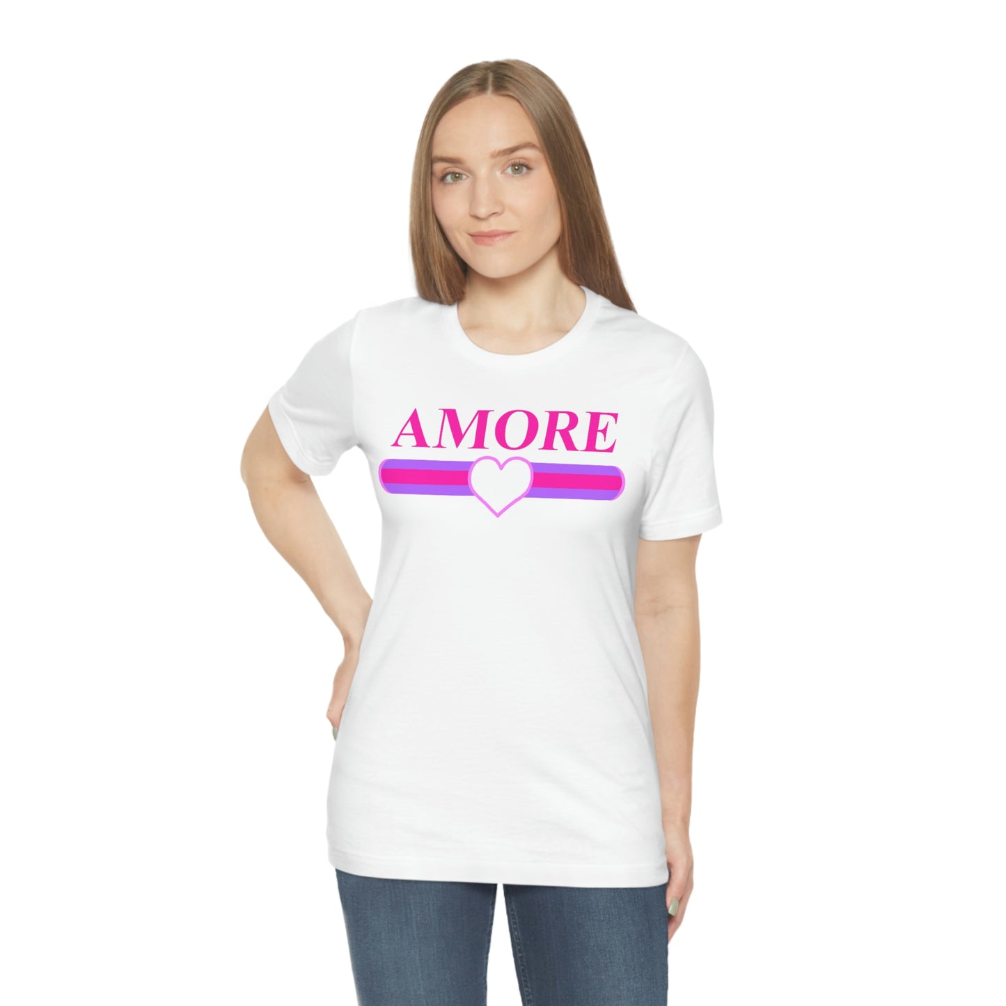 Amore Valentine's Day Graphic Tee - Hot Pink