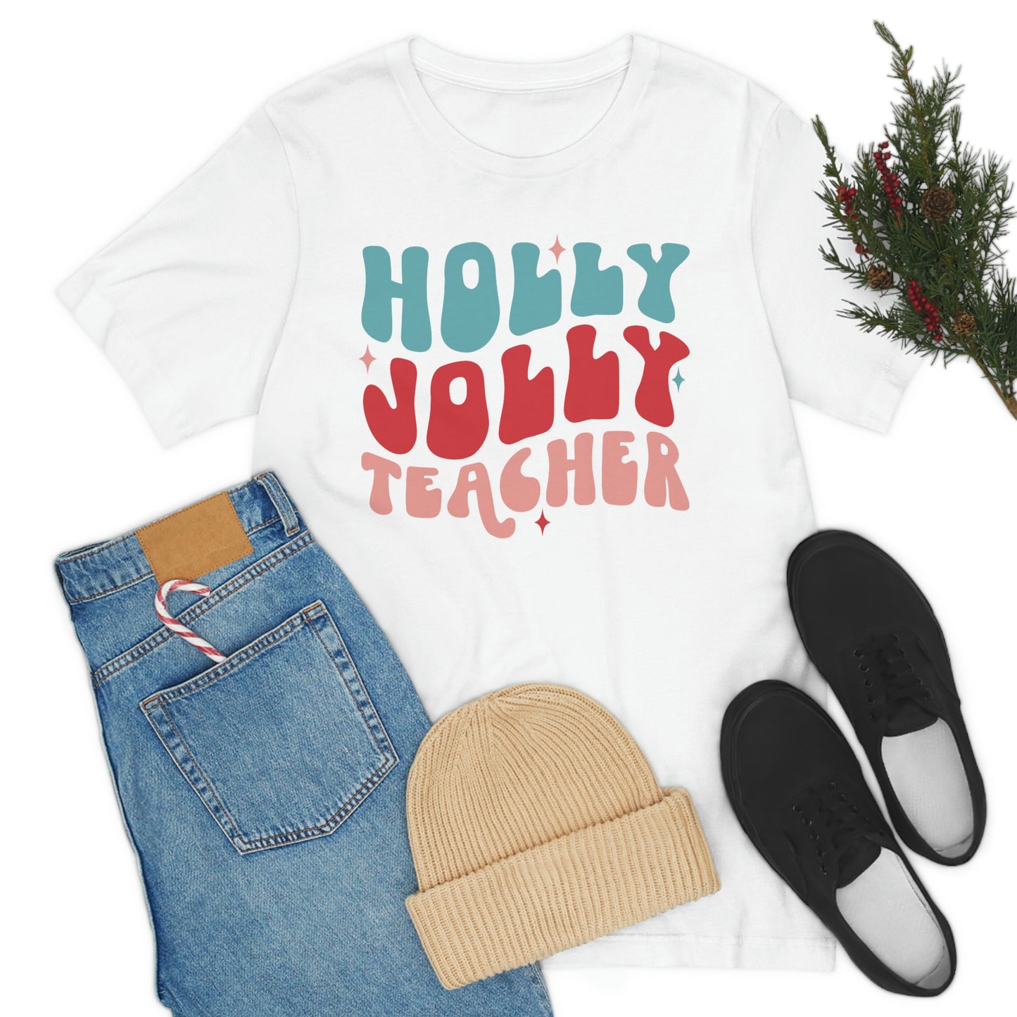 Holly Jolly Teacher - Graphic Tee