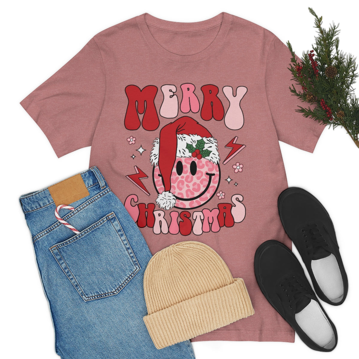 Smiley Santa Graphic Tee