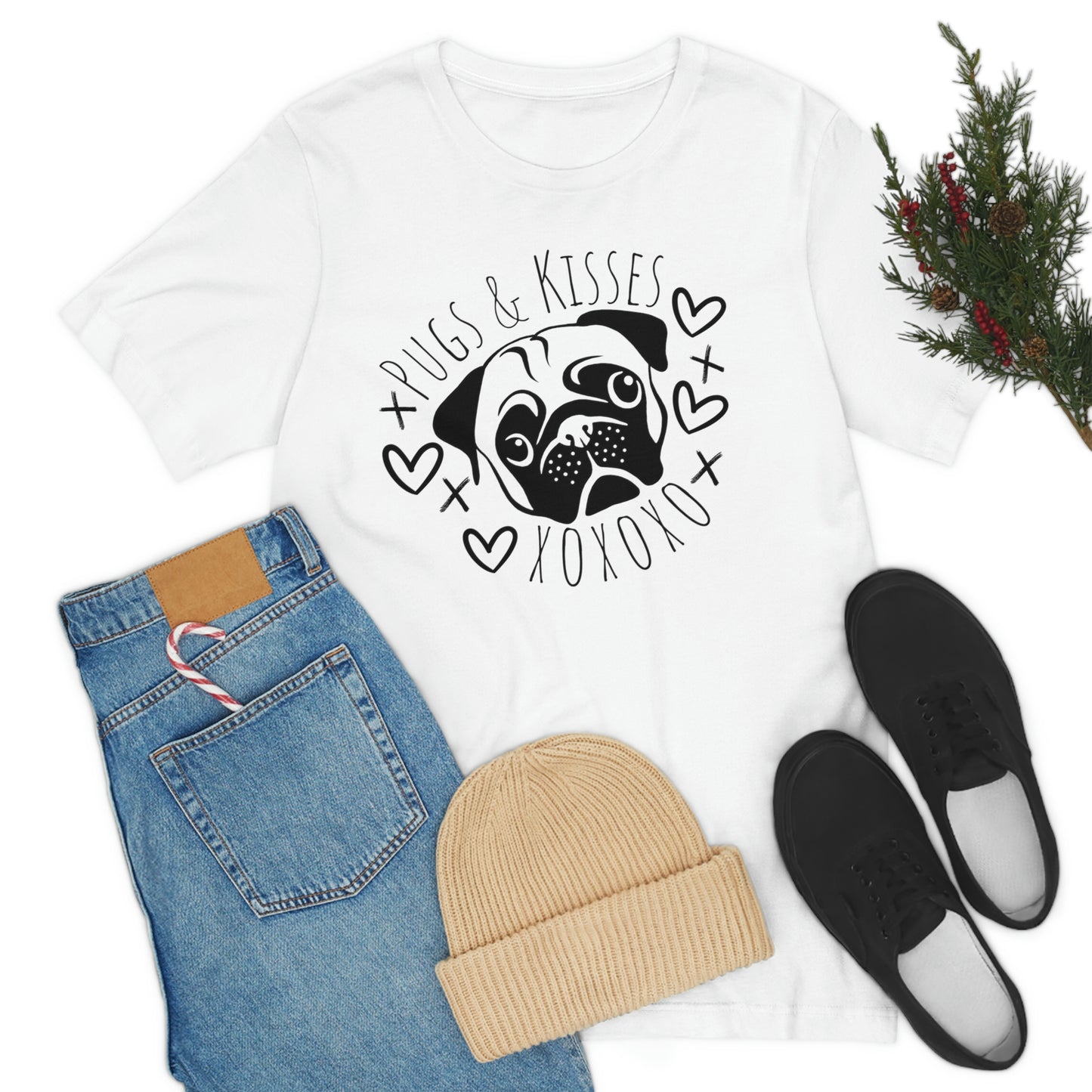 "Pugs and Kisses" - Graphic Tee