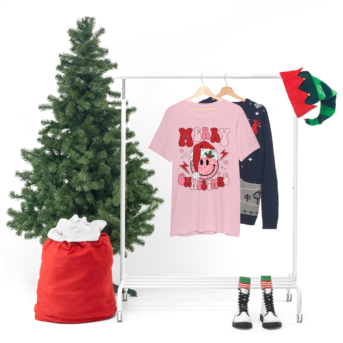 Smiley Santa Graphic Tee