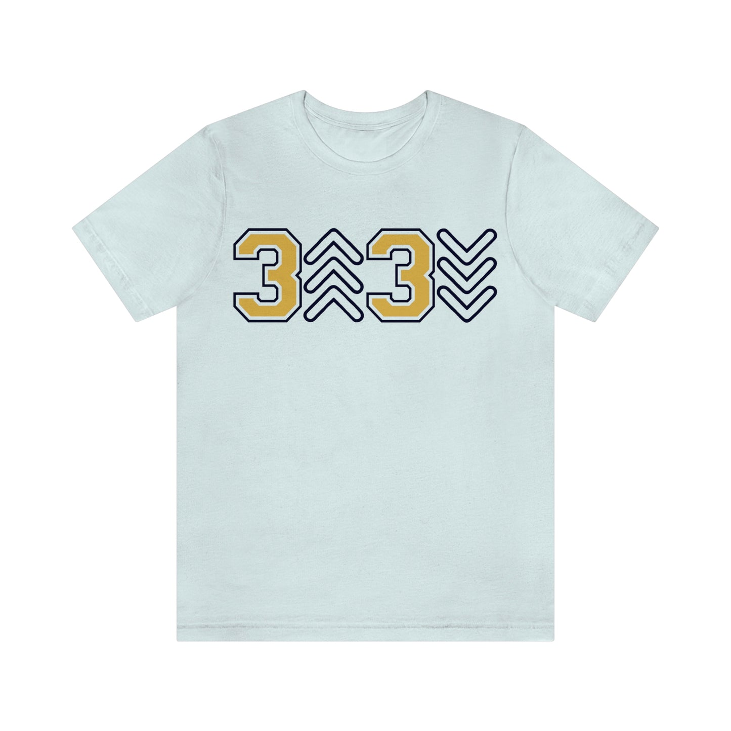 Three UP Three DOWN - Gold & Navy