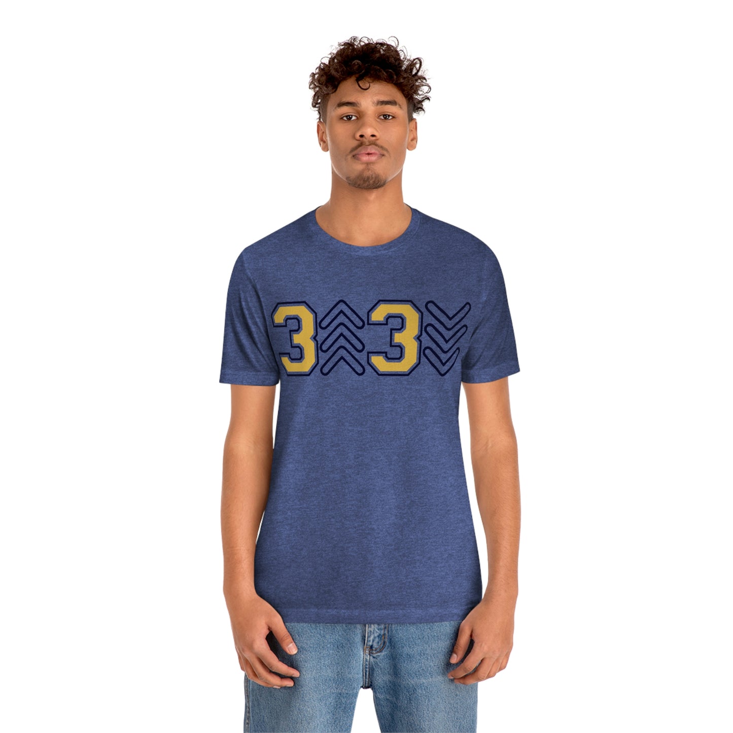 Three UP Three DOWN - Gold & Navy