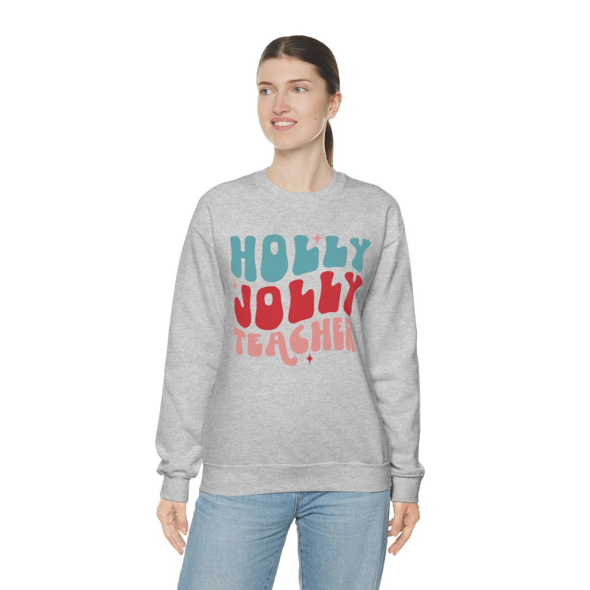 Holly Jolly Teacher - Crewneck Sweatshirt