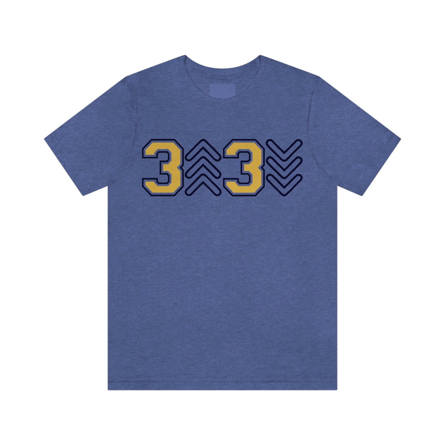 Three UP Three DOWN - Gold & Navy