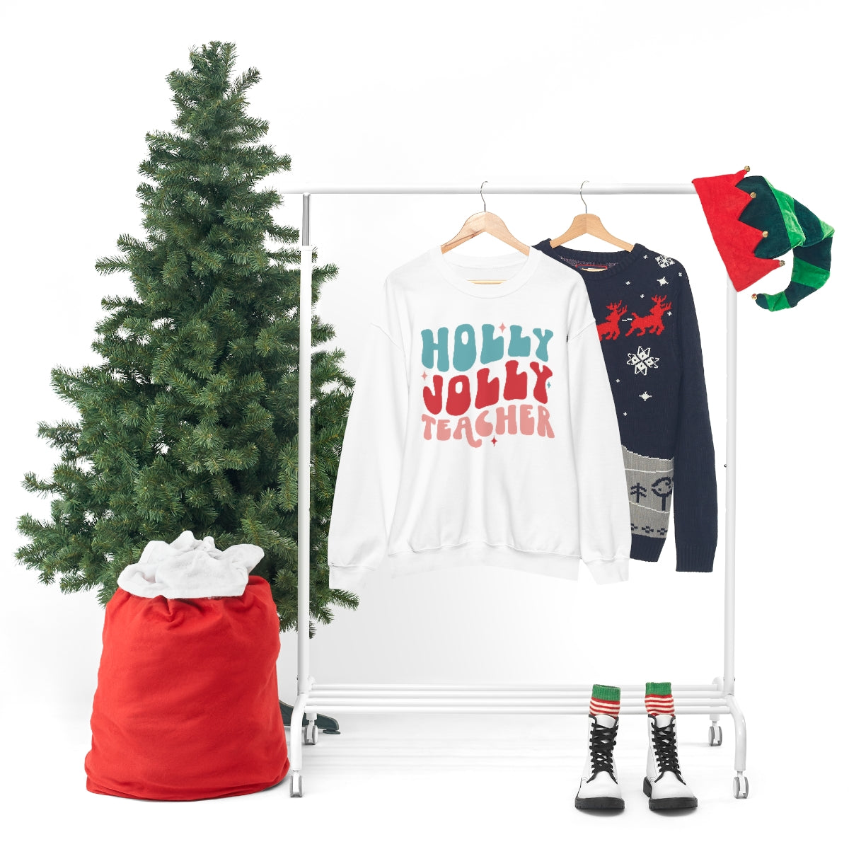 Holly Jolly Teacher - Crewneck Sweatshirt