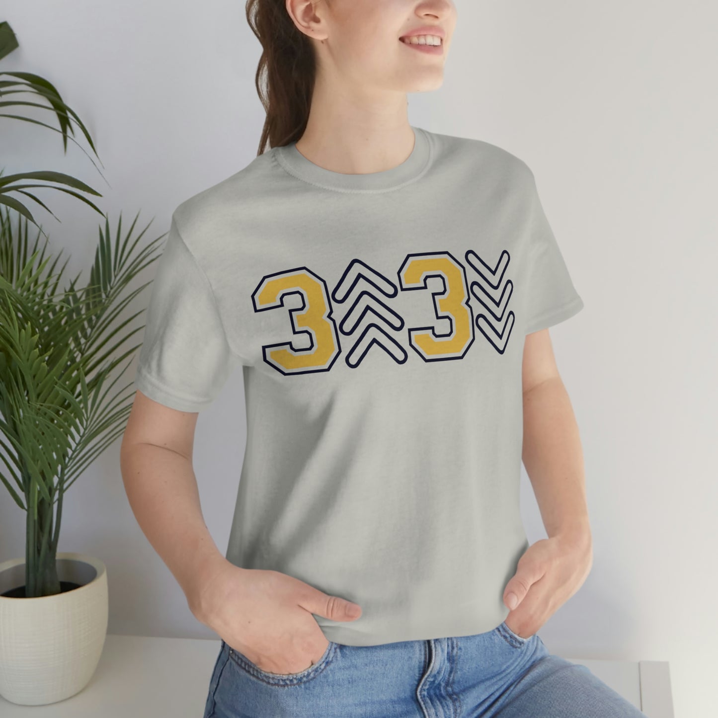 Three UP Three DOWN - Gold & Navy