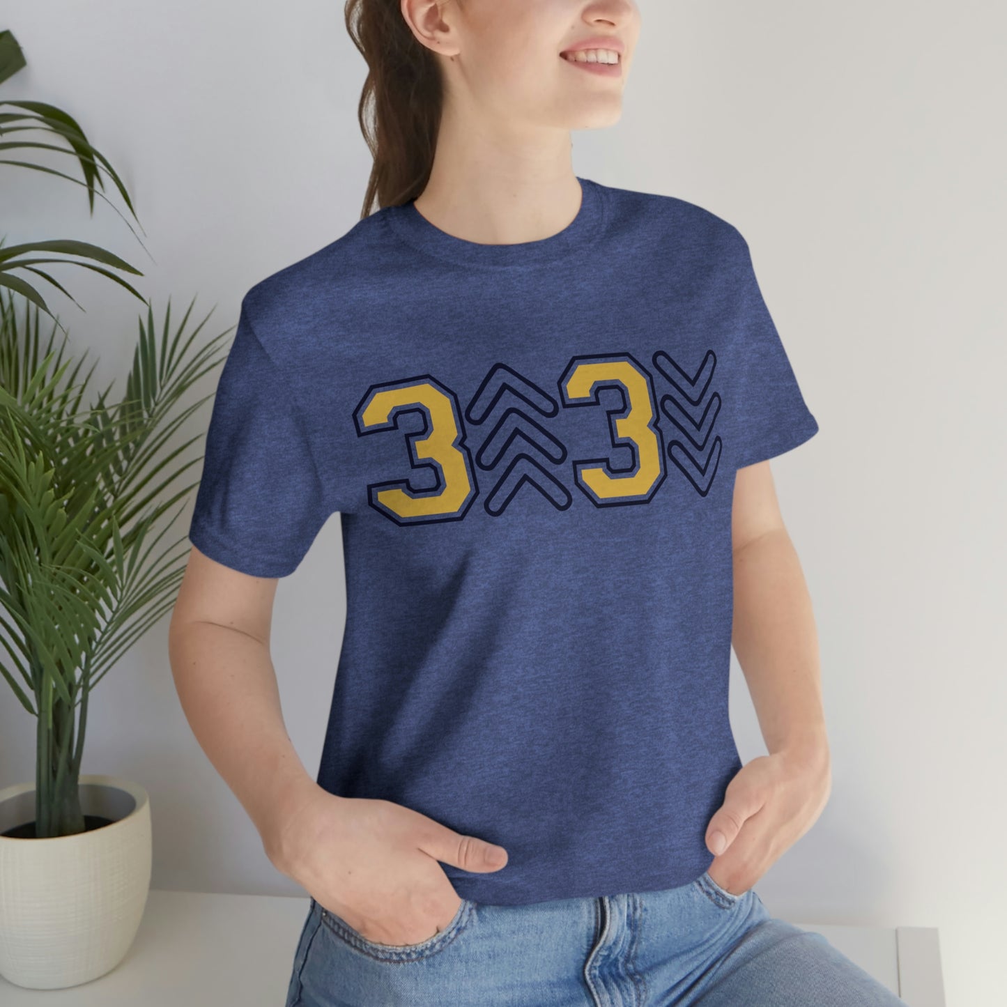 Three UP Three DOWN - Gold & Navy